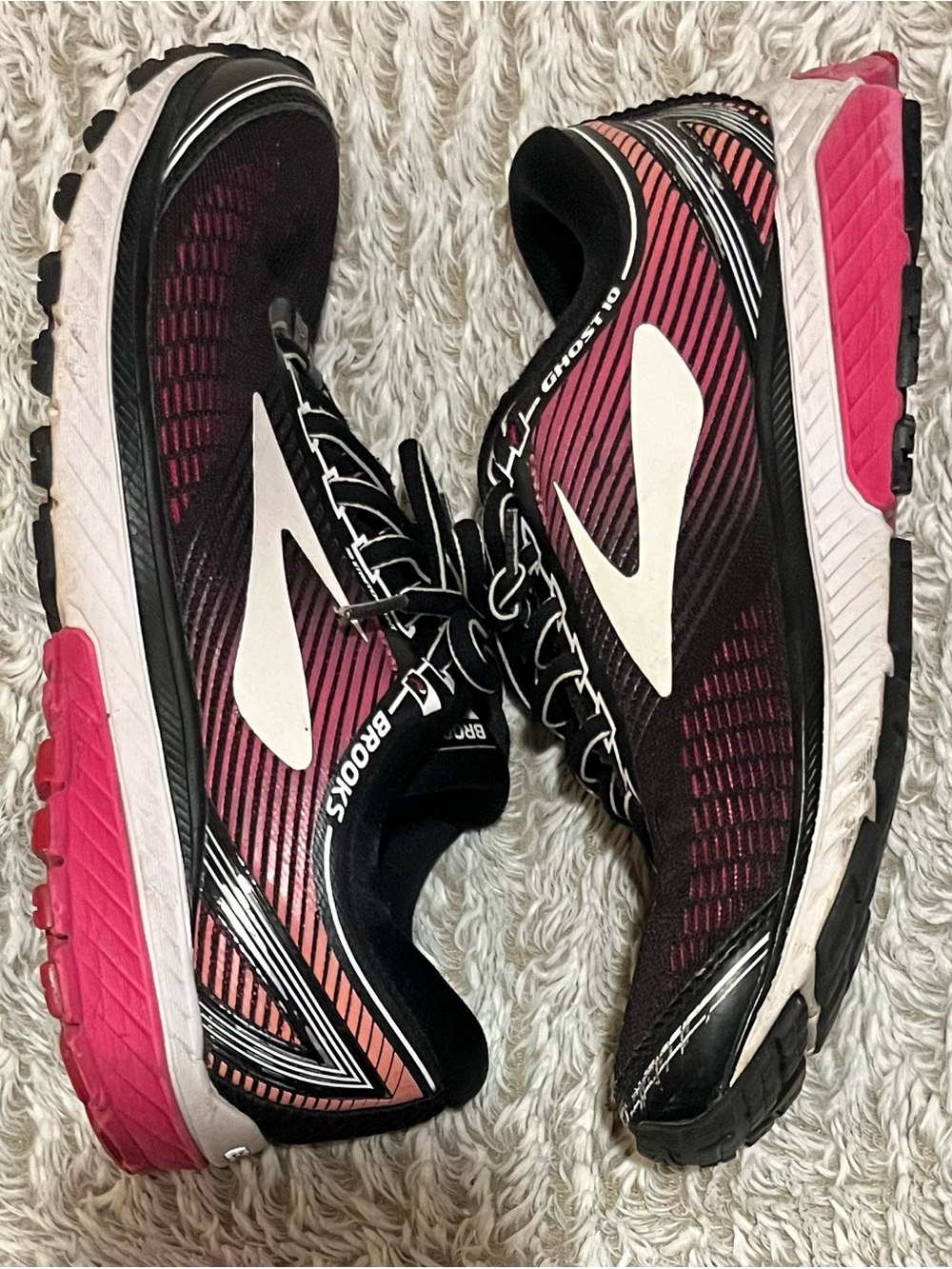 Brooks Women's Ghost 14 Running Shoes in Pink and Black